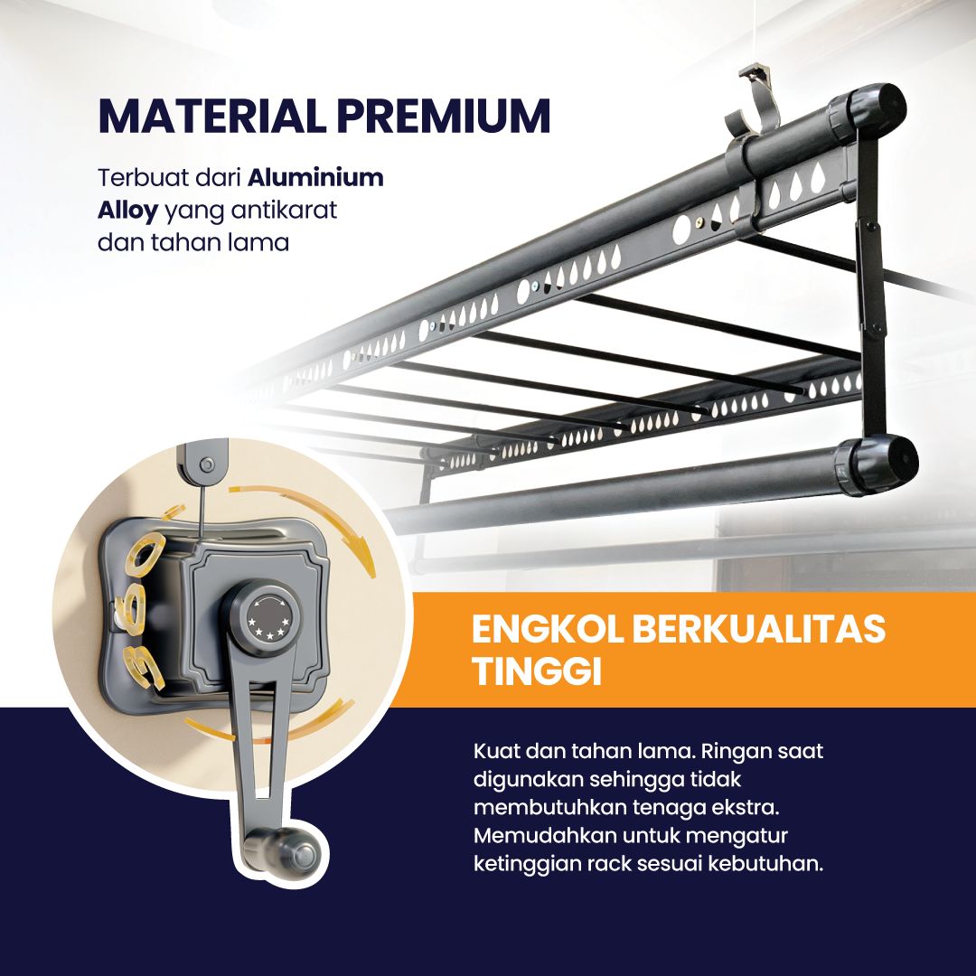 Ceiling Laundry Rack | Jemuran Gantung - Plafon