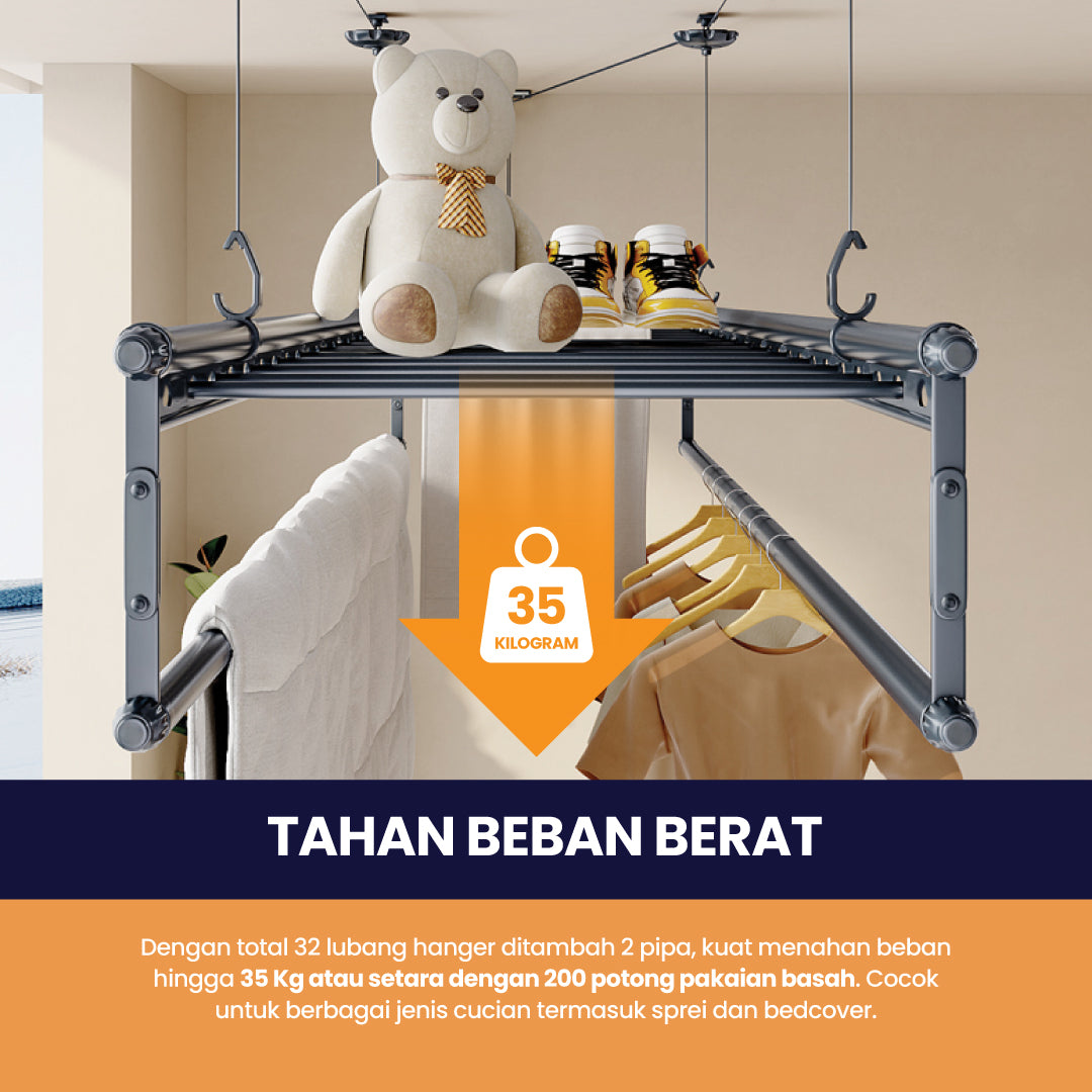 Ceiling Laundry Rack | Jemuran Gantung - Plafon