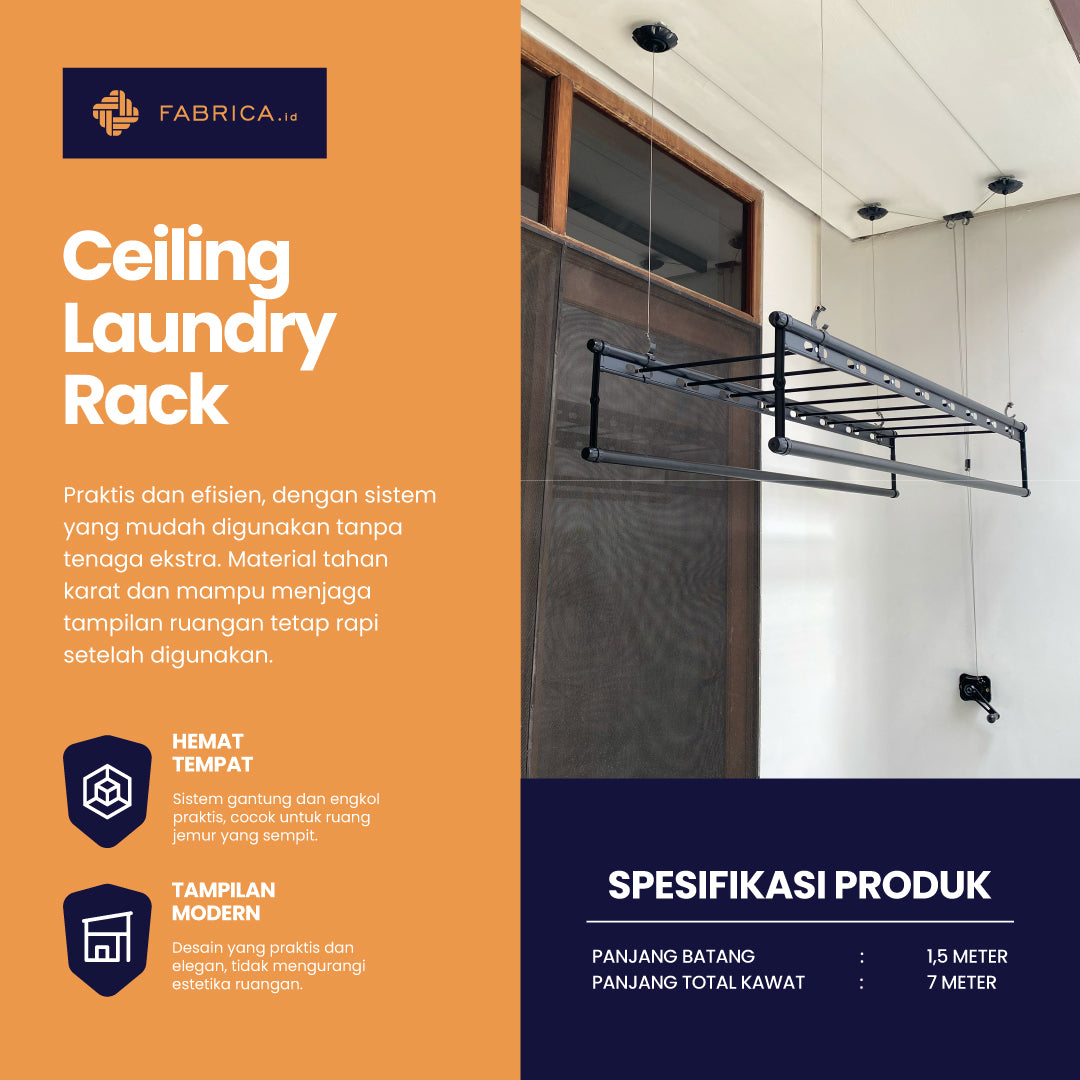 Ceiling Laundry Rack | Jemuran Gantung - Plafon