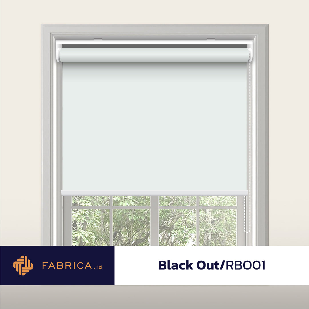 Roller Blinds Black Out RBO01 Putih