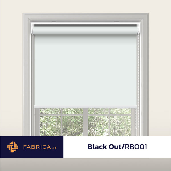 Roller blind blackout putih