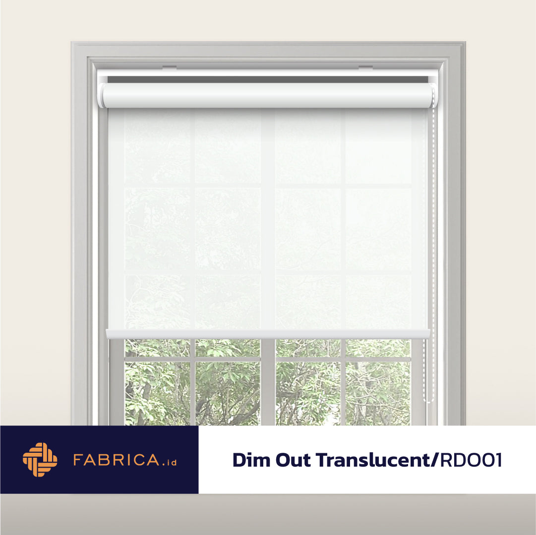 Roller Blinds Dim Out Anti Bacterial RDO101 Putih