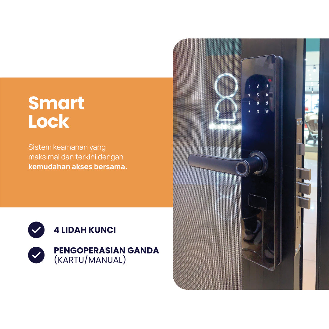 Handle Steel Security Door Pintu Kasa Baja (Add On)